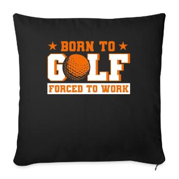 Golf gift for golfers - Sofa pillowcase 17,3'' x 17,3'' (45 x 45 cm) - black - Front