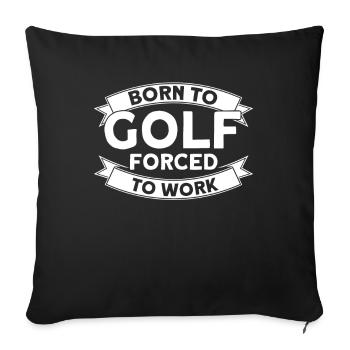 Golf gift for golfers - Sofa pillowcase 17,3'' x 17,3'' (45 x 45 cm) - black - Front