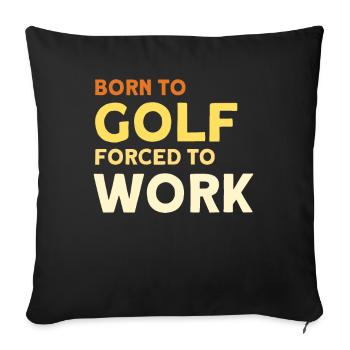 Golf gift for golfers - Sofa pillowcase 17,3'' x 17,3'' (45 x 45 cm) - black - Front