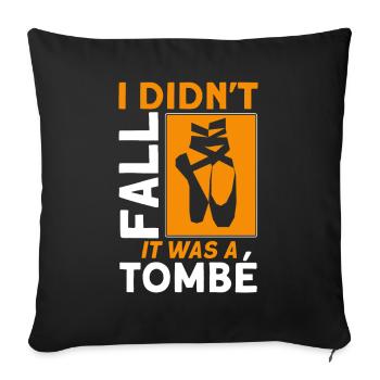 Ballet ballerina dancer ballet - Sofa pillowcase 17,3'' x 17,3'' (45 x 45 cm) - black - Front