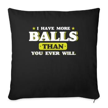 Tennis saying tennis player gift tennis - Sofa pillowcase 17,3'' x 17,3'' (45 x 45 cm) - black - Front