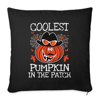 Coolest Pumpkin in the Patch Halloween - Sofa pillowcase 17,3'' x 17,3'' (45 x 45 cm) - black - Front