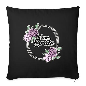 Team Bride - Sofa pillowcase 17,3'' x 17,3'' (45 x 45 cm) - black - Front