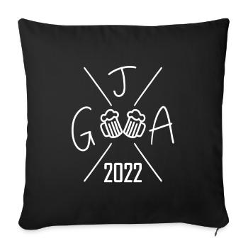 2022 Junggesellenabschied - Sofakissenbezug 45 x 45 cm - Schwarz - Vorne