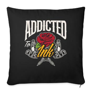 Tatouage Tatouage Tatouage Hobby Cadeau - Housse de coussin décorative 45 x 45 cm - noir - Devant