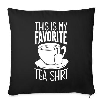 Tea Shirt - Sofa pillowcase 17,3'' x 17,3'' (45 x 45 cm) - black - Front