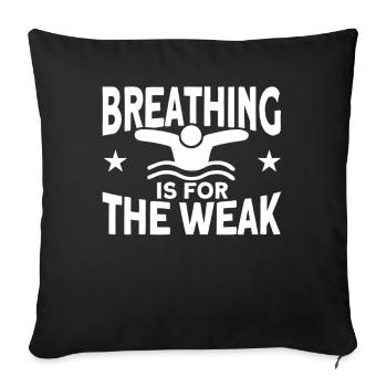 Nageur cadeau nageur disant natation - Housse de coussin décorative 45 x 45 cm - noir - Devant