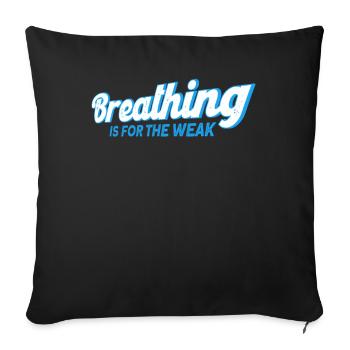 Nageur cadeau nageur disant natation - Housse de coussin décorative 45 x 45 cm - noir - Devant