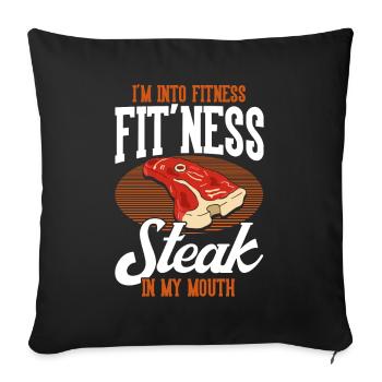 Meat Lover Saying Funny BBQ Meat Steak - Sofa pillowcase 17,3'' x 17,3'' (45 x 45 cm) - black - Front