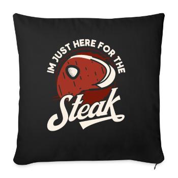 Meat Lover Saying Funny BBQ Meat Steak - Sofa pillowcase 17,3'' x 17,3'' (45 x 45 cm) - black - Front