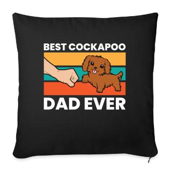 Bester Kakadu-Papa aller Zeiten Haustier - Sofakissenbezug 45 x 45 cm - Schwarz - Vorne