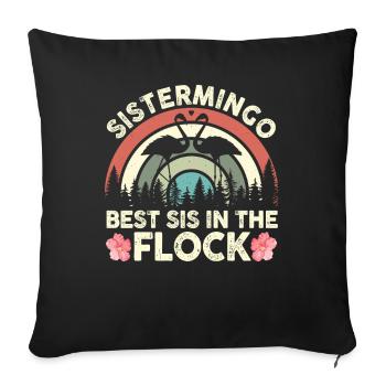Meilleur Sis In The Flock Sistermingo - Housse de coussin décorative 45 x 45 cm - noir - Devant