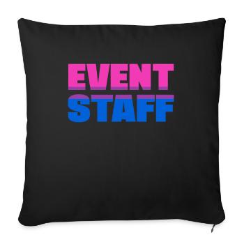 Event Staff Shirt Party Crew Uniform Pride Lgbt - Sofa pillowcase 17,3'' x 17,3'' (45 x 45 cm) - black - Front