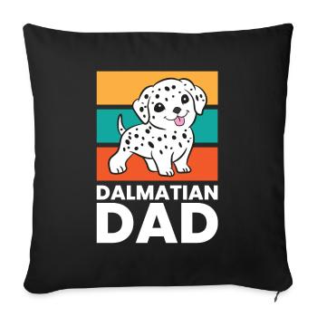 Dalmatian Dog Papa Dalmatian Dad - Sofa pillowcase 17,3'' x 17,3'' (45 x 45 cm) - black - Front