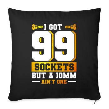 Mechanic Garage Gift for Mechanics - Sofa pillowcase 17,3'' x 17,3'' (45 x 45 cm) - black - Front