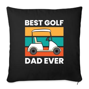 Golf Dad Golfing Sport Funny Best Golf Dad Ever - Sofa pillowcase 17,3'' x 17,3'' (45 x 45 cm) - black - Front