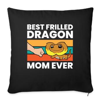Best Frilled Dragon Mom Ever - Sofa pillowcase 17,3'' x 17,3'' (45 x 45 cm) - black - Front