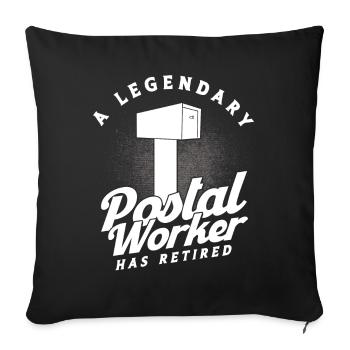 Facteur Facteur Facteur Livraison de colis Job Postman - Housse de coussin décorative 45 x 45 cm - noir - Devant