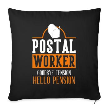 Facteur Facteur Facteur Livraison de colis Job Postman - Housse de coussin décorative 45 x 45 cm - noir - Devant