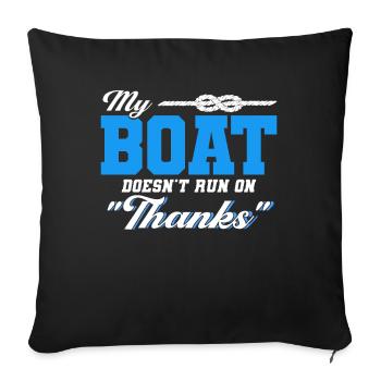 Pontoon Boat Gift Captain Boots Pontoon - Sofa pillowcase 17,3'' x 17,3'' (45 x 45 cm) - black - Front