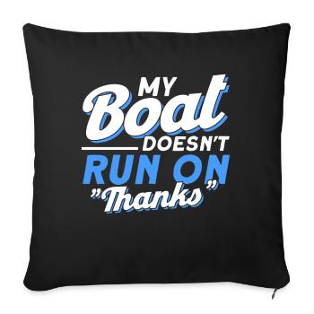 Pontoon Boat Gift Captain Boots Pontoon - Sofa pillowcase 17,3'' x 17,3'' (45 x 45 cm) - black - Front