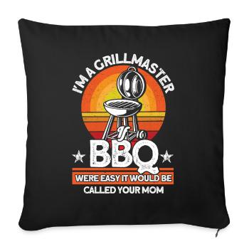 Bbq Grillen Fleischliebhaber Grill Party Food Bbq - Sofakissenbezug 45 x 45 cm - Schwarz - Vorne