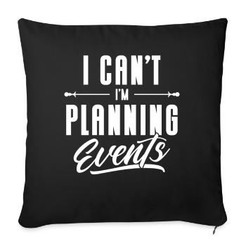 Event Planner Wedding Planner Event Manager - Sofa pillowcase 17,3'' x 17,3'' (45 x 45 cm) - black - Front