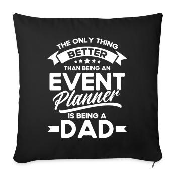 Eventplaner Hochzeitsplaner Event Manager - Sofakissenbezug 45 x 45 cm - Schwarz - Vorne