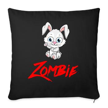ZOMBIE HASE Halloween Apokalypse Horror Monster - Sofakissenbezug 45 x 45 cm - Schwarz - Vorne
