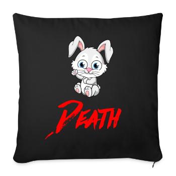 DEATH HASE Halloween Apokalypse Horror Monster - Sofakissenbezug 45 x 45 cm - Schwarz - Vorne