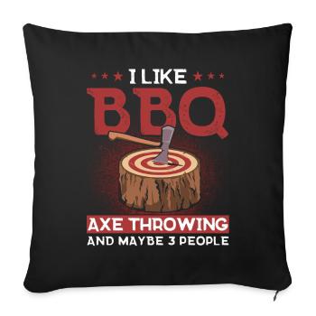 Axe Thrower Axe Throw Axe Gift - Sofa pillowcase 17,3'' x 17,3'' (45 x 45 cm) - black - Front