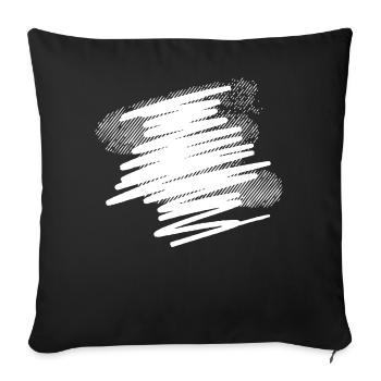 color blob splash painter gift colorful paint - Sofa pillowcase 17,3'' x 17,3'' (45 x 45 cm) - black - Front