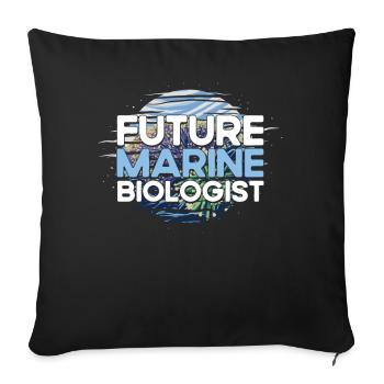 Marine Biologist Ocean Gift Marine Biology - Sofa pillowcase 17,3'' x 17,3'' (45 x 45 cm) - black - Front