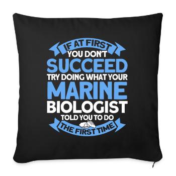 Marine Biologist Ocean Gift Marine Biology - Sofa pillowcase 17,3'' x 17,3'' (45 x 45 cm) - black - Front