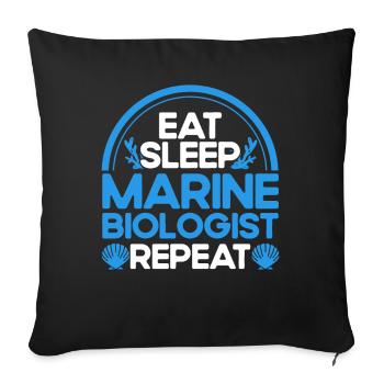 Marine Biologist Ocean Gift Marine Biology - Sofa pillowcase 17,3'' x 17,3'' (45 x 45 cm) - black - Front