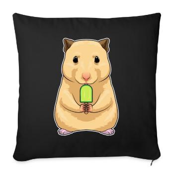 Popsicles de hamster - Housse de coussin décorative 45 x 45 cm - noir - Devant
