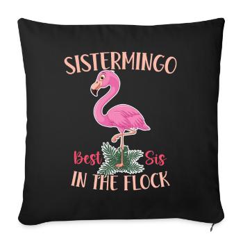 Meilleur Sis In The Flock Sistermingo - Housse de coussin décorative 45 x 45 cm - noir - Devant