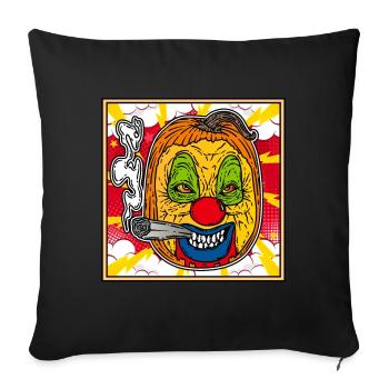 MONSTER CLOWN PUMPKIN Halloween Apokalypse Horror - Sofakissenbezug 45 x 45 cm - Schwarz - Vorne