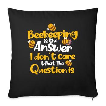 Beekeeping Beekeepers Bees Honey Beekeepers - Sofa pillowcase 17,3'' x 17,3'' (45 x 45 cm) - black - Front