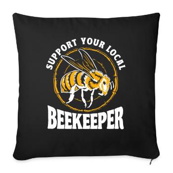 Beekeeping Beekeepers Bees Honey Beekeepers - Sofa pillowcase 17,3'' x 17,3'' (45 x 45 cm) - black - Front