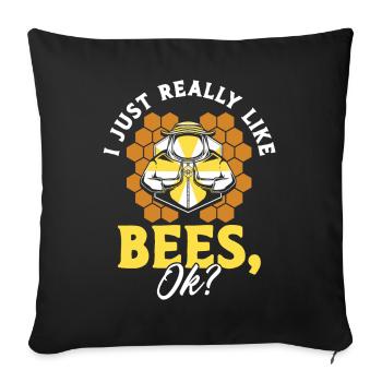 Beekeeping Beekeepers Bees Honey Beekeepers - Sofa pillowcase 17,3'' x 17,3'' (45 x 45 cm) - black - Front