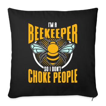 Beekeeping Beekeepers Bees Honey Beekeepers - Sofa pillowcase 17,3'' x 17,3'' (45 x 45 cm) - black - Front