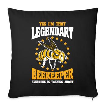Beekeeping Beekeepers Bees Honey Beekeepers - Sofa pillowcase 17,3'' x 17,3'' (45 x 45 cm) - black - Front