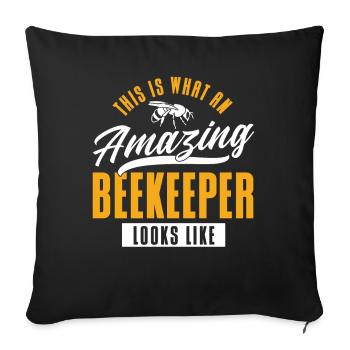 Beekeeping Beekeepers Bees Honey Beekeepers - Sofa pillowcase 17,3'' x 17,3'' (45 x 45 cm) - black - Front