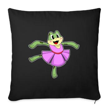 Frog Ballerina Ballet Dance - Sofa pillowcase 17,3'' x 17,3'' (45 x 45 cm) - black - Front