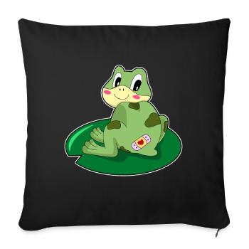 Taches de grenouilles - Housse de coussin décorative 45 x 45 cm - noir - Devant