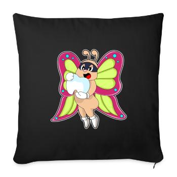 Butterfly Tooth - Sofa pillowcase 17,3'' x 17,3'' (45 x 45 cm) - black - Front