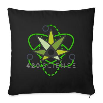 Cannabis Science Weed Weed Weed Weeds - Housse de coussin décorative 45 x 45 cm - noir - Devant