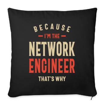 Network Engineer Job Beruf Geburtstagsarbeiter - Sofakissenbezug 45 x 45 cm - Schwarz - Vorne