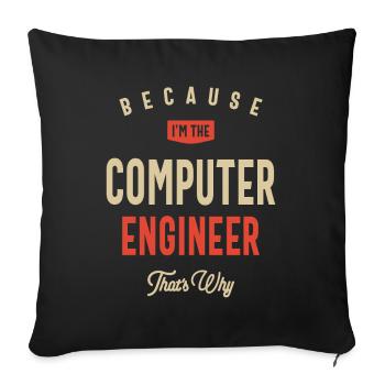 Computer Engineer Job Occupation Birthday Worker - Sofa pillowcase 17,3'' x 17,3'' (45 x 45 cm) - black - Front